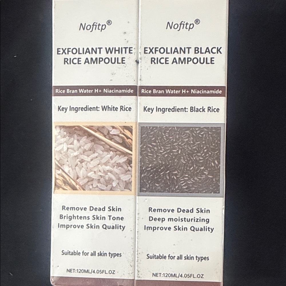 Exfoliant Rice Ampoule - White & Black (Set)